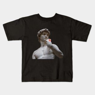 Minimalist Aesthetic - Statue of David (Any color) Kids T-Shirt